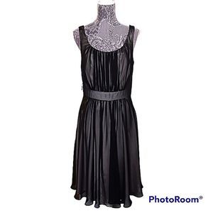 White House Black Market Sheer Overlay Dress, Size 10